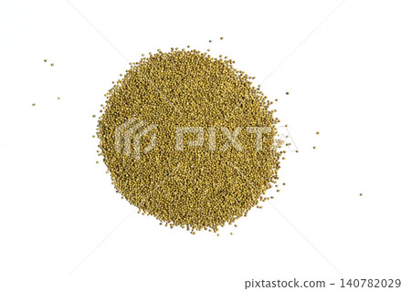 It is millet placed on a white background. 140782029