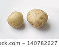 White background with brown potato. 140782227