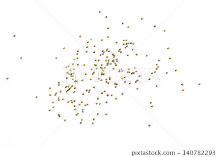 It is millet placed on a white background. 140782293