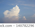 It is a blue sky and white clouds. 140782296