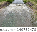 River that was flooded by heavy rain 140782478