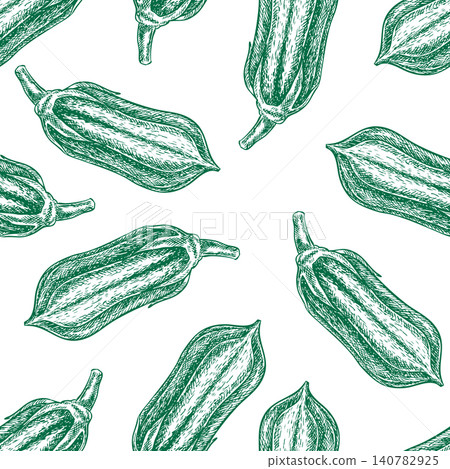 Seamless pattern with green sesame pods. Vector graphics. Hand-drawn illustrations. For creating textiles and labels, prints and decor, as well as for packaging, wallpaper, wrapping paper, and more. Seamless pattern with green sesame pods. Vector graphics. Hand-drawn illustrations. For creating textiles and labels, prints and decor, as well as for packaging, wallpaper, wrapping paper, and more. 140782925