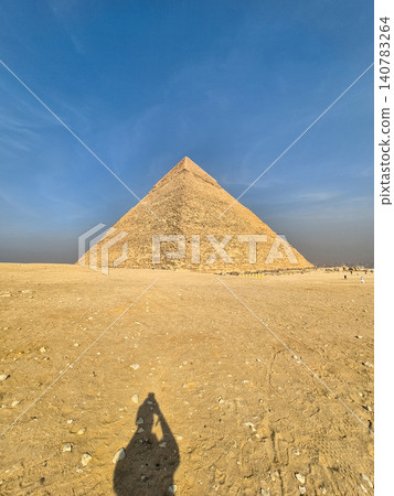 Ancient Egyptian pyramid in desert landscape Ancient Egyptian pyramid in desert landscape 140783264