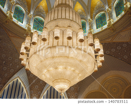 Abu Dhabi, UAE January 15, 2024 Qasr Al Watan Palace Grand Hall Interior Abu Dhabi, UAE January 15, 2024 Qasr Al Watan Palace Grand Hall Interior 140783511