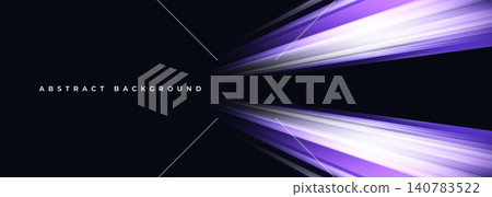 Black abstract wide background with purple and white glowing high-speed light effect. Vector illustration design banner Black abstract wide background with purple and white glowing high-speed light effect. Vector illustration design banner 140783522