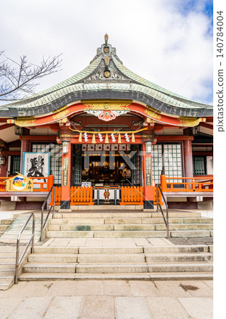 Abe-oji Shrine, Abeno Ward, Osaka City: Worship Hall (a branch shrine of Kumano Shrine and one of the 99 Oji shrines), founded by Emperor Nintoku. Abe-oji Shrine, Abeno Ward, Osaka City: Worship Hall (a branch shrine of Kumano Shrine and one of the 99 Oji shrines), founded by Emperor Nintoku. 140784004