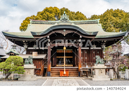Sumiyoshi, Sumiyoshi Ward, Osaka City: Ikune Shrine (commonly known as Okuno Tenjin) - Worship Hall (A historic shrine where Katagiri Katsumoto donated the main hall) Sumiyoshi, Sumiyoshi Ward, Osaka City: Ikune Shrine (commonly known as Okuno Tenjin) - Worship Hall (A historic shrine where Katagiri Katsumoto donated the main hall) 140784024