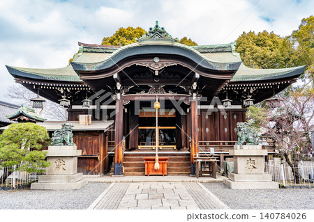Sumiyoshi, Sumiyoshi Ward, Osaka City: Ikune Shrine (commonly known as Okuno Tenjin) - Worship Hall (A historic shrine where Katagiri Katsumoto donated the main hall) Sumiyoshi, Sumiyoshi Ward, Osaka City: Ikune Shrine (commonly known as Okuno Tenjin) - Worship Hall (A historic shrine where Katagiri Katsumoto donated the main hall) 140784026