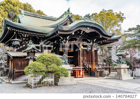 Sumiyoshi, Sumiyoshi Ward, Osaka City: Ikune Shrine (commonly known as Okuno Tenjin) - Worship Hall (A historic shrine where Katagiri Katsumoto donated the main hall) Sumiyoshi, Sumiyoshi Ward, Osaka City: Ikune Shrine (commonly known as Okuno Tenjin) - Worship Hall (A historic shrine where Katagiri Katsumoto donated the main hall) 140784027