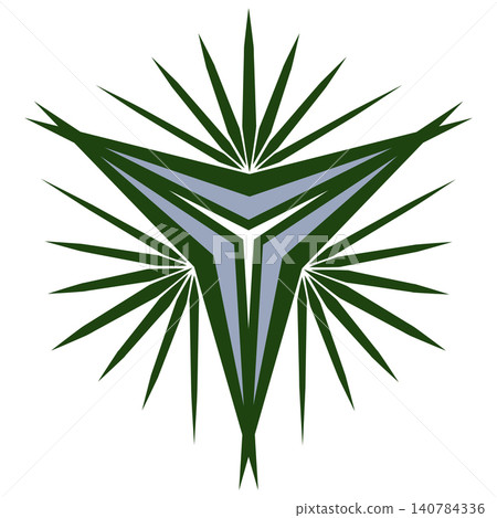 Green fantasy element. Unusual geometric mandala Green fantasy element. Unusual geometric mandala 140784336
