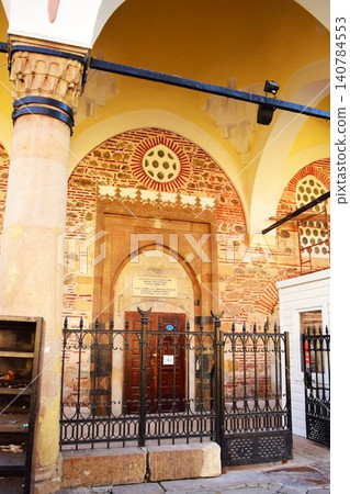 Entrance to the Banya Bashi Mosque in Sofia, Bulgaria Entrance to the Banya Bashi Mosque in Sofia, Bulgaria 140784553