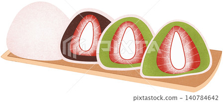 strawberry daifuku illustration 140784642