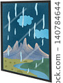 rainy window illustration 140784644