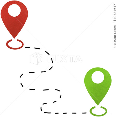 red and green location pin 140784647