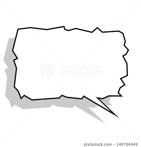 A jagged, uneven speech bubble expressing unstable emotions, such as anxiety and fear. A jagged, uneven speech bubble expressing unstable emotions, such as anxiety and fear. 140784949