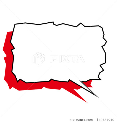 A jagged, uneven speech bubble expressing unstable emotions, such as anxiety and fear. A jagged, uneven speech bubble expressing unstable emotions, such as anxiety and fear. 140784950