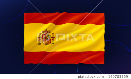Spain national flag. 3d vector Spain national flag. 3d vector 140785569