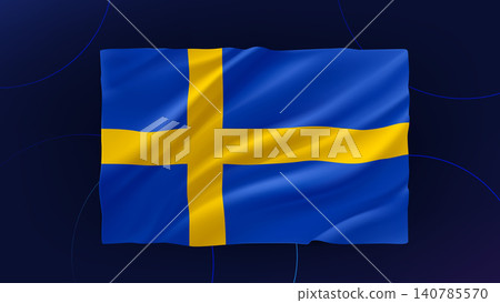 Sweden national flag. 3d vector Sweden national flag. 3d vector 140785570