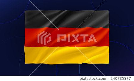 German national flag. 3d vector 140785577