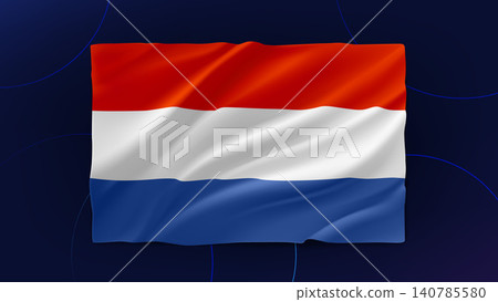 Netherlands national flag. 3d vector Netherlands national flag. 3d vector 140785580