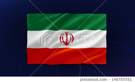 Iran national flag. 3d vector Iran national flag. 3d vector 140785581