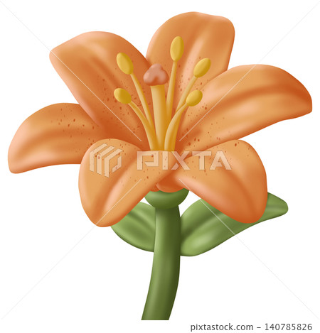 orange lily flower 140785826