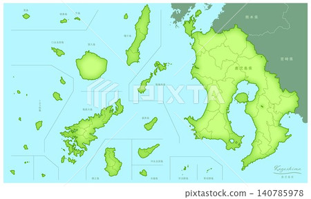 鹿兒島縣:日本三維地圖系列。 (含鄰近縣、市、鎮及空白地圖)日本鹿兒島 鹿兒島縣:日本三維地圖系列。 (含鄰近縣、市、鎮及空白地圖)日本鹿兒島 140785978