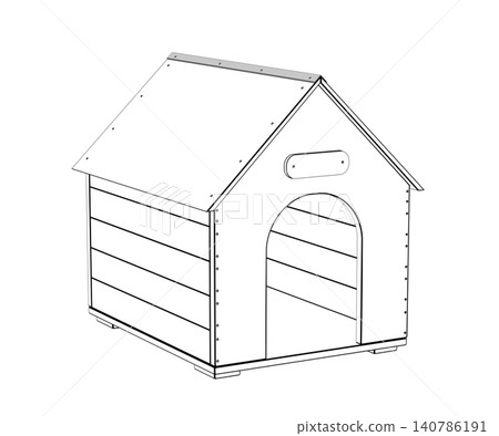Sketch of doghouse Sketch of doghouse 140786191