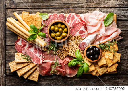 Appetizers with differents antipasti Appetizers with differents antipasti 140786992