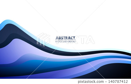 Abstract blue layered wave vector background with flowing gradient curves, clean white copy space, modern geometric composition, smooth contours, and elegant minimal design for web banner Abstract blue layered wave vector background with flowing gradient curves, clean white copy space, modern geometric composition, smooth contours, and elegant minimal design for web banner 140787412
