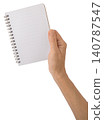 A girl's hand holds an art brush or notepad. Inspiration, draw, artist, study, take notes. On transparent, png 140787547