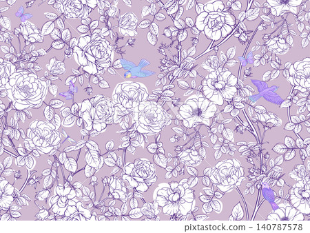 cute roses seamless pattern 2 cute roses seamless pattern 2 140787578