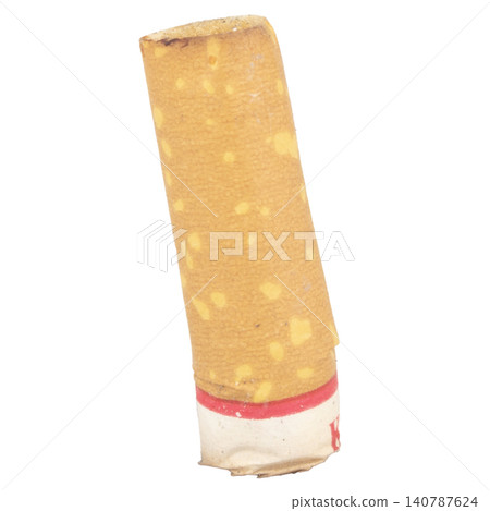 cigarette butt isolated on white background 140787624