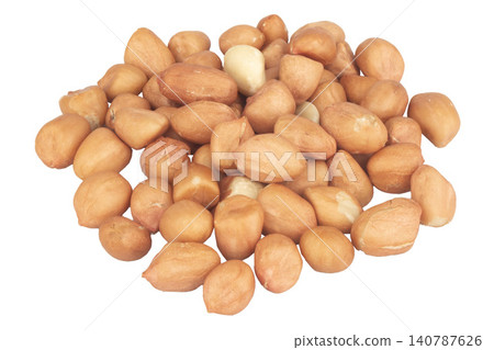 Roasted peanuts pile isolated on white background Roasted peanuts pile isolated on white background 140787626