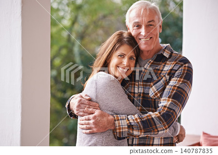 Portrait, senior and man hug daughter with love, outdoor and patio of home, smile and happiness. Family, male person and woman embrace with care, girl and visit father in retirement and house Portrait, senior and man hug daughter with love, outdoor and patio of home, smile and happiness. Family, male person and woman embrace with care, girl and visit father in retirement and house 140787835