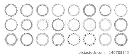 Bold abstract logo designs featuring brutalist circles and geometric shapes with optical distortion effects for modern brand identity projects Bold abstract logo designs featuring brutalist circles and geometric shapes with optical distortion effects for modern brand identity projects 140788343