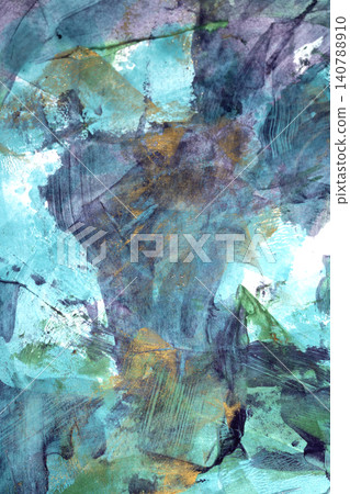 Blue, purple, gold metallic paint strokes vibrant background texture Blue, purple, gold metallic paint strokes vibrant background texture 140788910