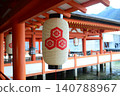 Lanterns offered at the corridor of Itsukushima Shrine in Miyajima, Aki Province 140788967
