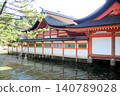 Exterior wall of Itsukushima Shrine in Miyajima, Aki Province 140789028