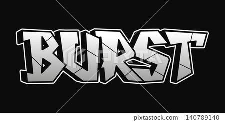 Burst colorful graffiti typography design Burst colorful graffiti typography design 140789140