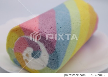 Beautiful colorful roll cakes Beautiful colorful roll cakes 140789812