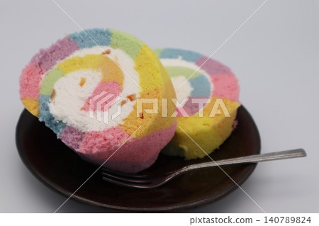 Colorful Roll Cake Colorful Roll Cake 140789824