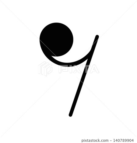 Decorative musical note silhouette icon vector Decorative musical note silhouette icon vector 140789904