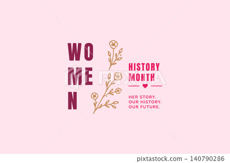 Womens History Month Typography Design Womens History Month Typography Design 140790286
