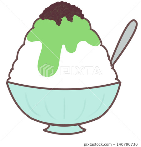Shattered ice of green tea green onion Shattered ice of green tea green onion 140790730