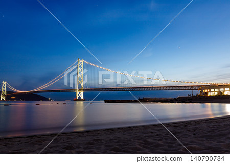 明石海峽大橋,照亮了 明石海峽大橋,照亮了 140790784