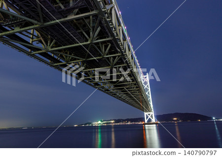明石海峽大橋,照亮了 明石海峽大橋,照亮了 140790797