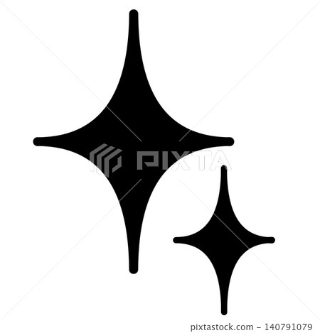 Simple black glitter icon Simple black glitter icon 140791079