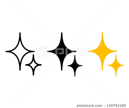 Set of 3 glittery icons (monochrome, black, yellow) Set of 3 glittery icons (monochrome, black, yellow) 140791080