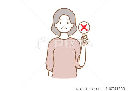 Woman facial expression incorrect answer Woman facial expression incorrect answer 140791533